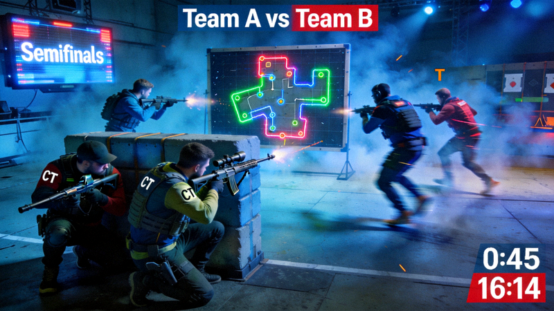 CS:GO Major冠军赛半决赛战术对抗场景