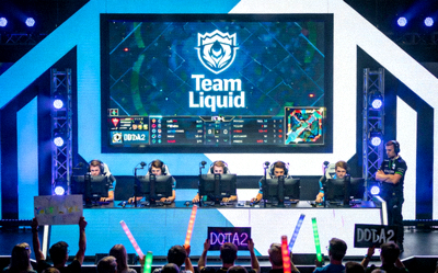 Team Liquid战队DOTA2分部比赛现场
